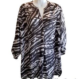 𝅺mandy Evans semi sheer blouse